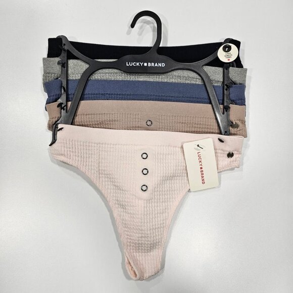 Lucky Brand Seamless Thongs 5 Pack - Picture 1 of 5